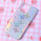 Bling Butterfly 3D Phone Case, Resin Phone Case, Glitter iPhone Case, Cute Phone Case for iPhone 12/13/14/15 Pro Max, OnePlus, Galaxy