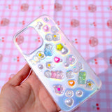 Bling Gummy Bear/Daisy 3D Phone Case, Resin Phone Case, Glitter iPhone Case, Cute Phone Case for iPhone 12/13/14/15 Pro Max, OnePlus, Galaxy