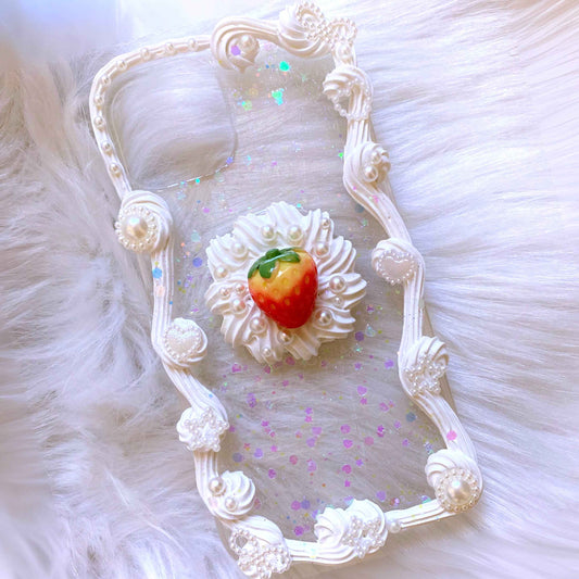 Custom Decoden Phone Case Strawberry