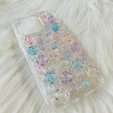 Bling Rose 3D Phone Case, Resin Phone Case, Glitter iPhone Case, Rose Phone Case for iPhone 12/13/14/15 Pro Max, OnePlus, Galaxy