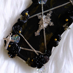 Custom Decoden Phone Case Cross & Chain