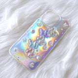 Bling Butterfly 3D Phone Case, Resin Phone Case, Glitter iPhone Case, Cute Phone Case for iPhone 12/13/14/15 Pro Max, OnePlus, Galaxy