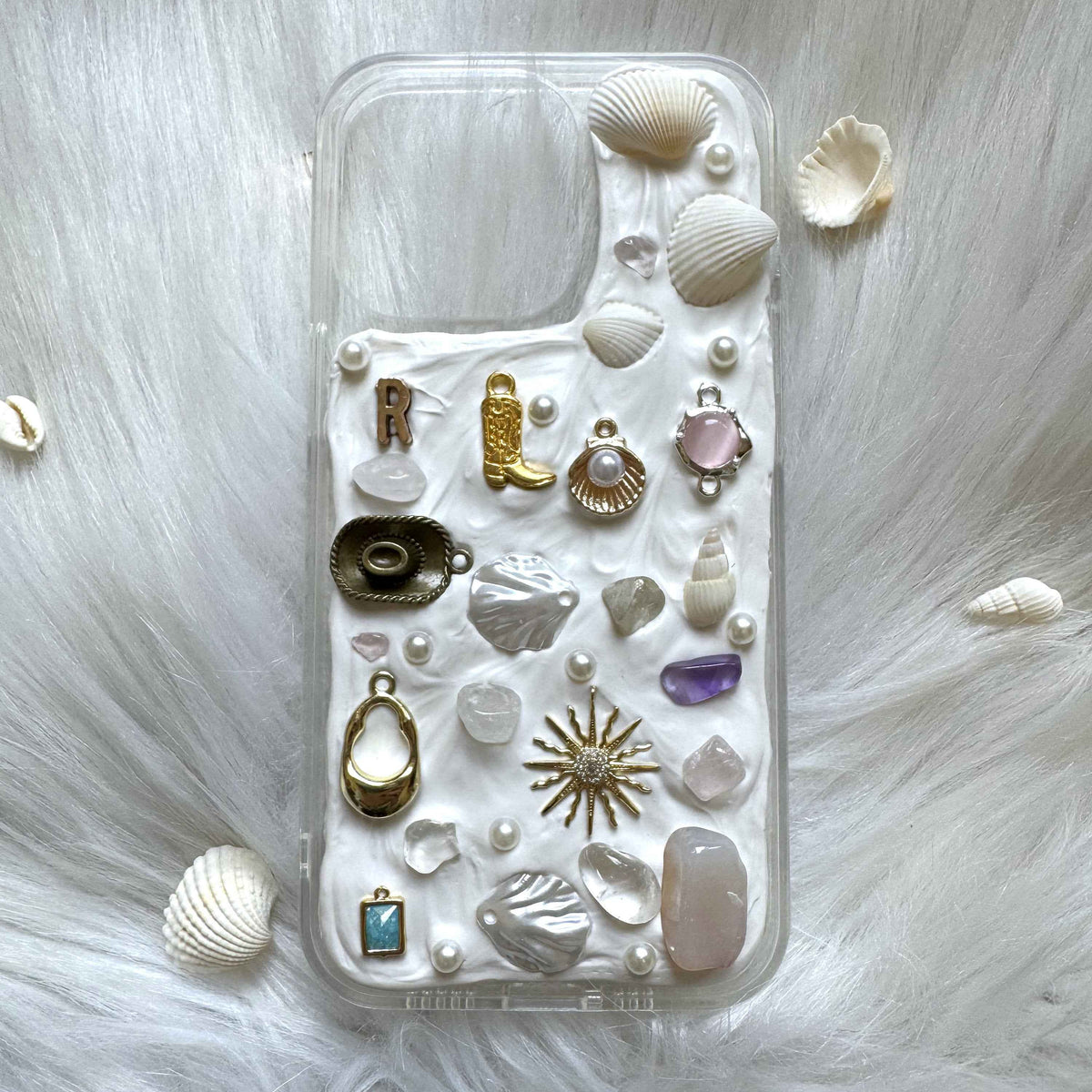 Decoden seashell phone case gift for beach and turtle lovers