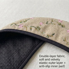 Floral Vine Embroidery Steering Wheel Cover