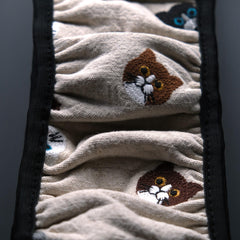 Cat Embroidery Elastic Steering Wheel Cover