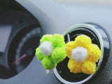 Crochet Flowers Car Vent Clip, Rainbow Daisy Car Air Freshener, Boho Car Accessory for Women, Cute Car Accessories Interior, Kwaii Car Decor