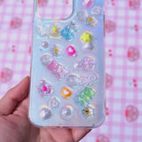 Bling Gummy Bear/Daisy 3D Phone Case, Resin Phone Case, Glitter iPhone Case, Cute Phone Case for iPhone 12/13/14/15 Pro Max, OnePlus, Galaxy