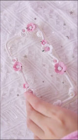 Decoden Phone Case, Cherry Blossom Flower Phone Case, Cute 3D Phone Case, Boho Phone Case for iPhone 13/14/15 Pro Max, Galaxy, Custom Gift