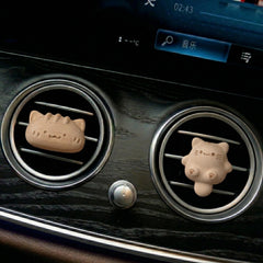 Wooden Cat Car Vent Clip Air Freshener