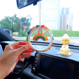 Crochet Car Mirror Hanging Accessories- Rainbow