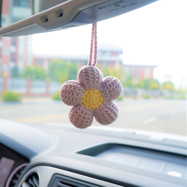 2Pcs Kawaii Car Hanging Accessories- Waffle Flower