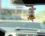 Crochet Car Mirror Hanging Accessory- Bunny