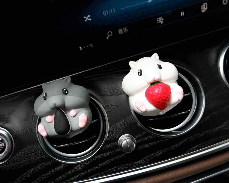 Cute animal car vent clip gift for hamster lovers