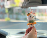 Crochet Car Mirror Hanging Accessory- Bunny