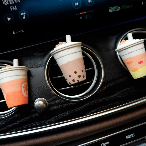 2Pcs Bubble Milk Tea Car Vent Clips