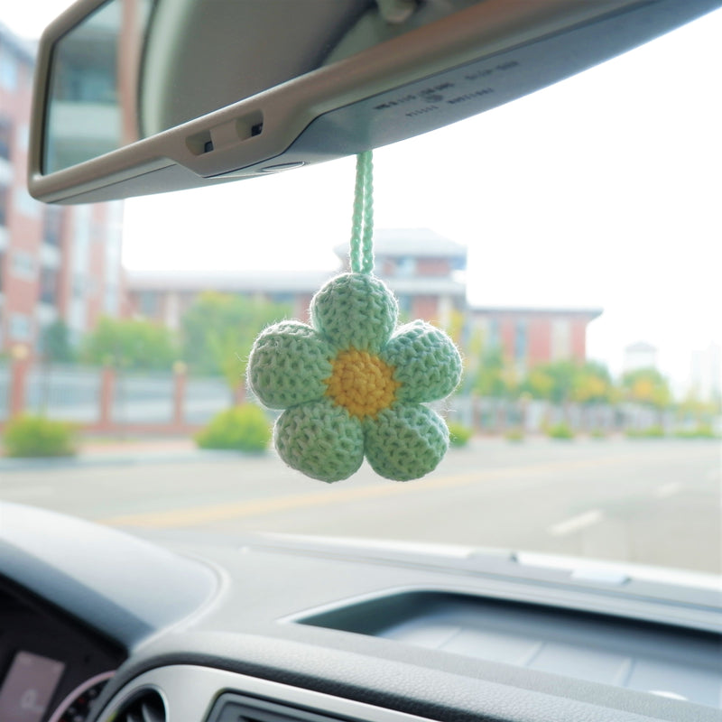 2Pcs Kawaii Car Hanging Accessories- Waffle Flower