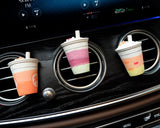 2Pcs Bubble Milk Tea Car Vent Clips