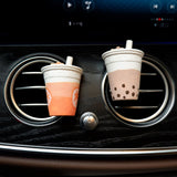 2Pcs Bubble Milk Tea Car Vent Clips