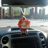 Crochet Car Mirror Hanging Accessory- Clown