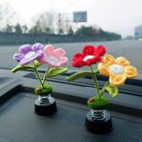 Crochet Car Dashboard Decor- Conjoined Little Flowers