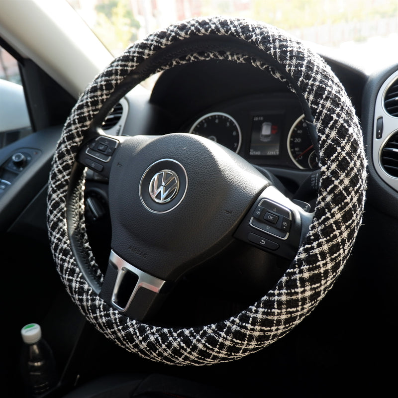 Tweed Minimalism Steering Wheel Cover