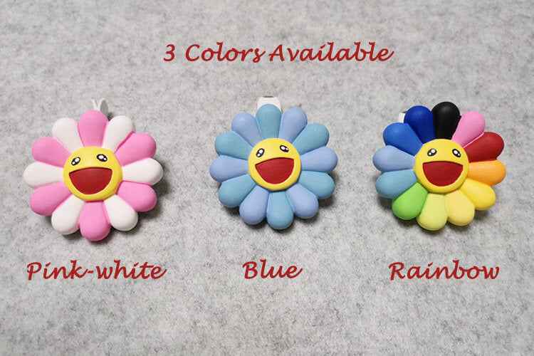 Smiley flower car scent clip gift for new car owners
