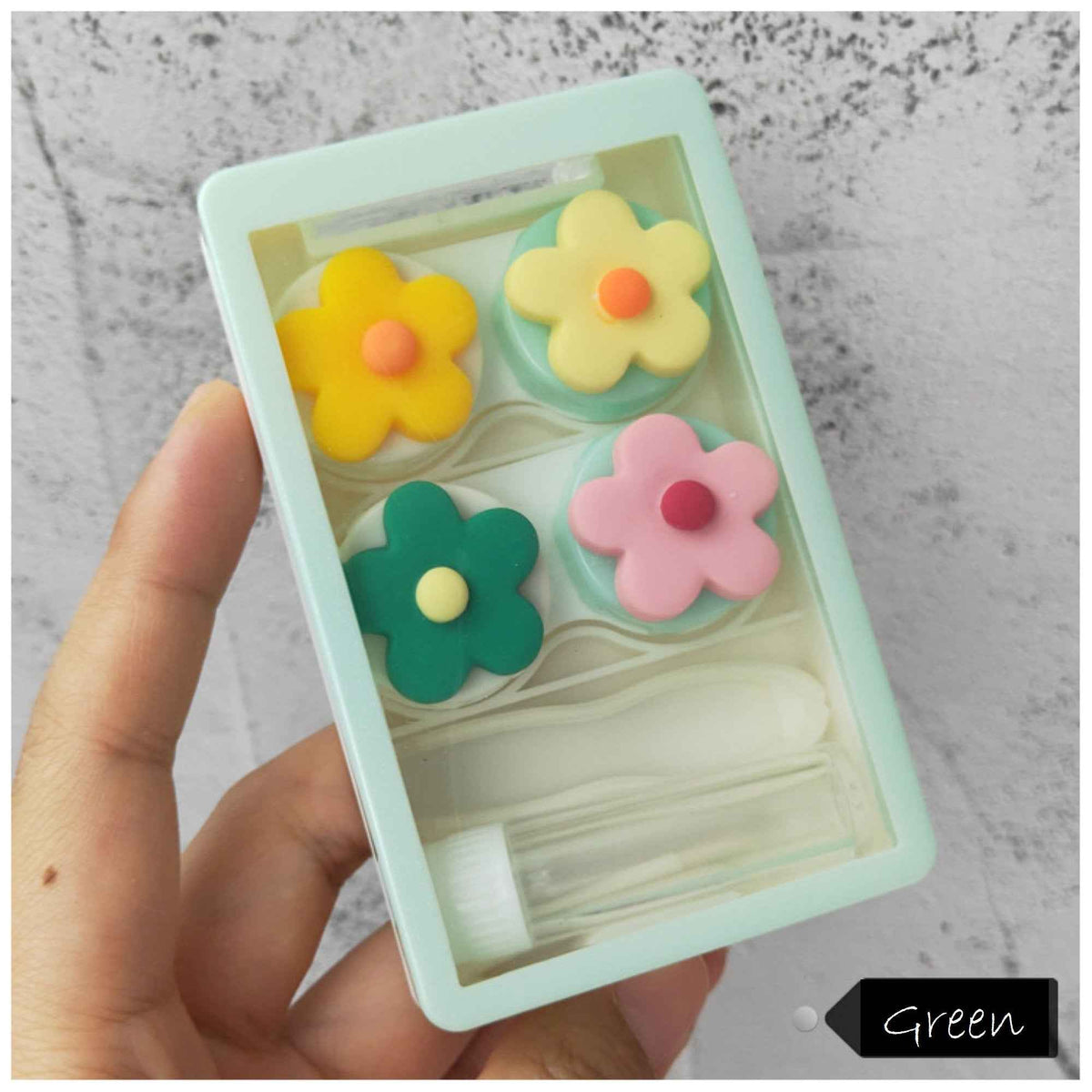 Pack of 2 Contact Lense Case Daisy Flowers