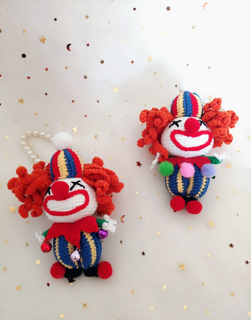 Crochet Car Mirror Hanging Accessory- Clown