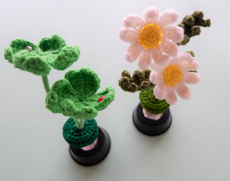 Crochet Car Dashboard Accessories- Daisy & Clover