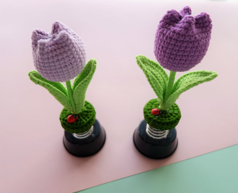 Crochet Car Dashboard Accessories- Tulip