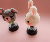 Crochet Car Dashboard Accessories- Bunny/Mouse