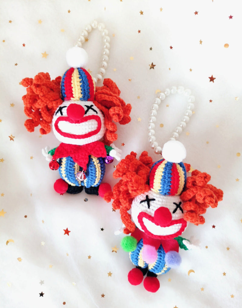 Crochet Car Mirror Hanging Accessory- Clown