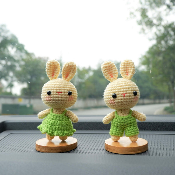 Crochet Car Dashboard Decor- Bunny Dolls