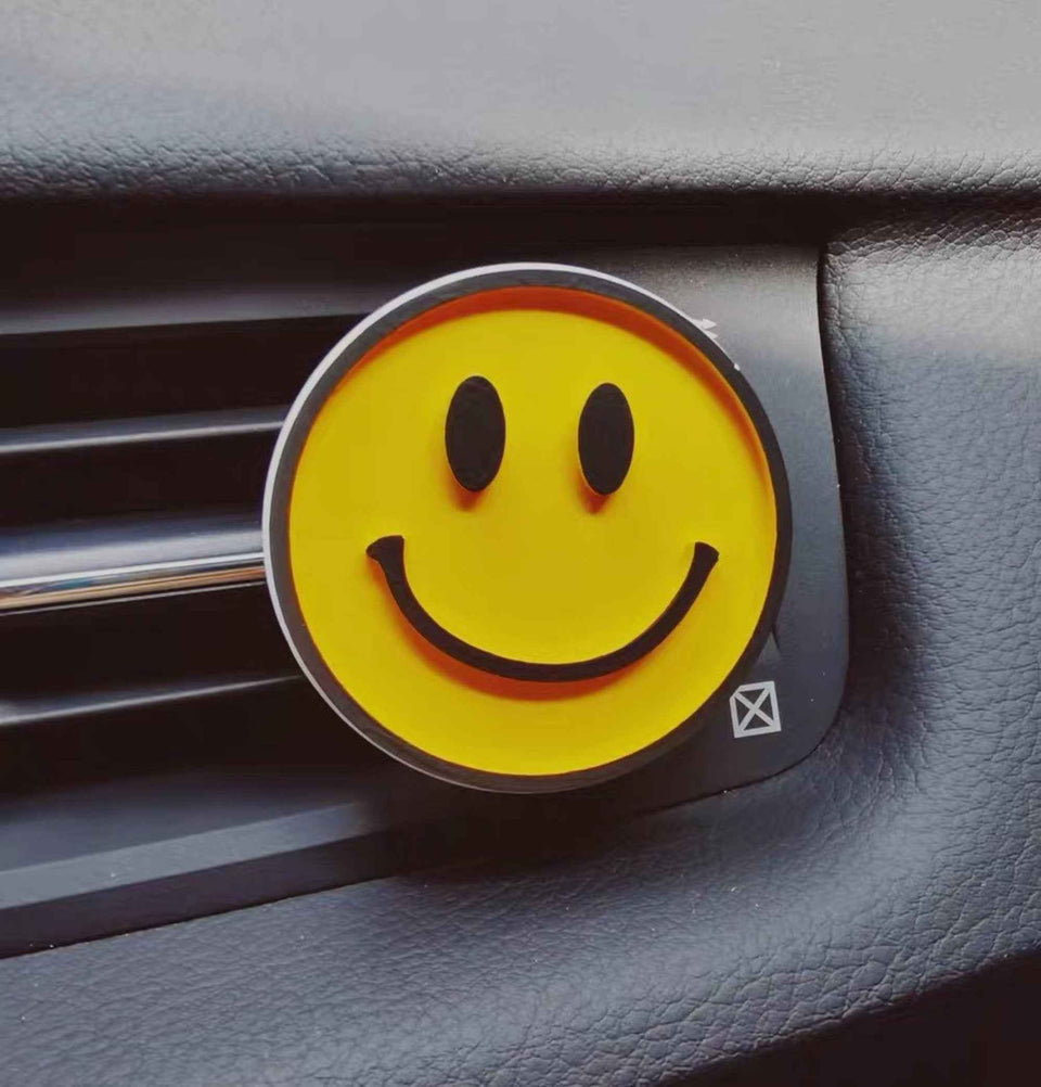 Smiley daisy car vent clip gift for cheerful car interiors