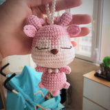 Crochet Car Mirror Hanging Accessory- Deer