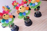 Crochet Car Dashboard Decor- Rainbow Sunflowers