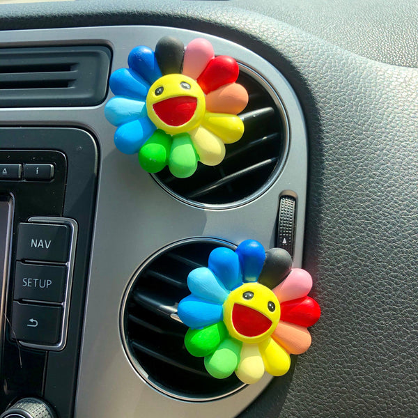 Smiley Sunflowers Car Vent Clip Air Freshener