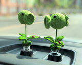 Crochet Car Dashboard Decor- Pea Shooter