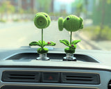 Crochet Car Dashboard Decor- Pea Shooter