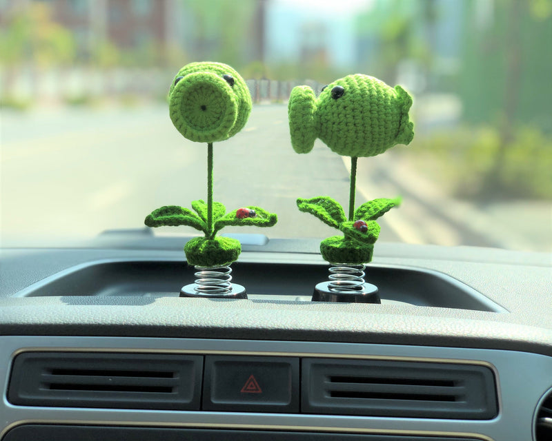 Crochet Car Dashboard Decor- Pea Shooter