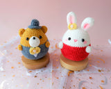 Crochet Car Dashboard Decor- Mr. Bear & Ms. Bunny