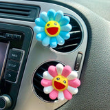 Smiley Sunflowers Car Vent Clip Air Freshener