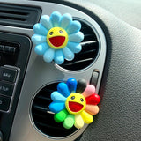 Smiley Sunflowers Car Vent Clip Air Freshener