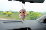 Crochet Car Mirror Hanging Accessory- Sheep