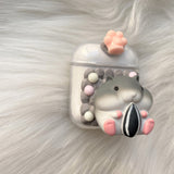 Decoden AirPods Case,  Kawaii Hamster 3D AirPods Case, Custom AirPods Case Cover, Cute Silicone Airpods 2/Pro Case, Anime AirPods Case