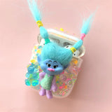 Custom AirPods Case,  Decoden Trolls AirPods Case Cover, Kawaii 3D AirPod Case, Colorful Airpods 2/Pro Case, Cute AirPods Case for Summer