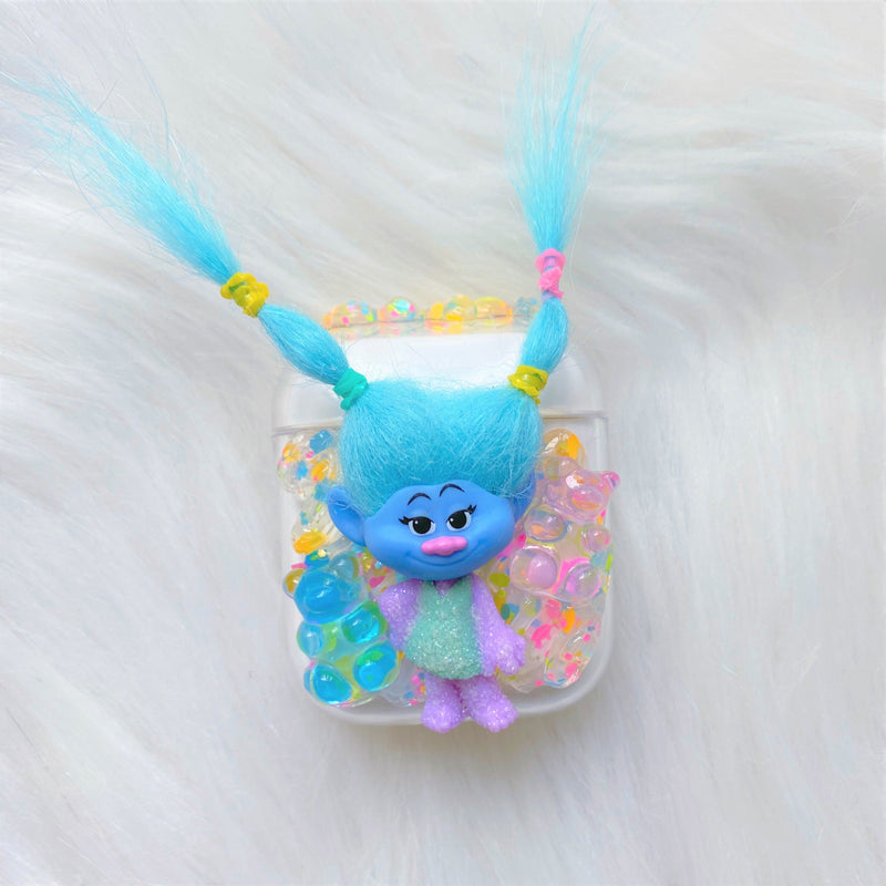 Custom AirPods Case,  Decoden Trolls AirPods Case Cover, Kawaii 3D AirPod Case, Colorful Airpods 2/Pro Case, Cute AirPods Case for Summer