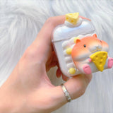 Decoden AirPods Case,  Kawaii Hamster 3D AirPods Case, Custom AirPods Case Cover, Cute Silicone Airpods 2/Pro Case, Anime AirPods Case