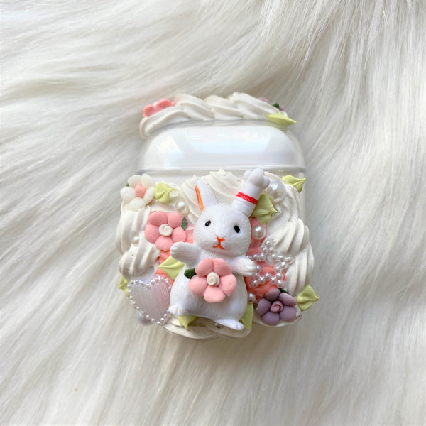 Decoden AirPods Case,  Kawaii Bunny 3D AirPods Case, Custom AirPods Case Cover, Cute Silicone Airpods 2/Pro Case, Anime AirPods Case