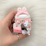 Decoden AirPods Case,  Kawaii Bunny 3D AirPods Case, Custom AirPods Case Cover, Cute Silicone Airpods 2/Pro Case, Anime AirPods Case